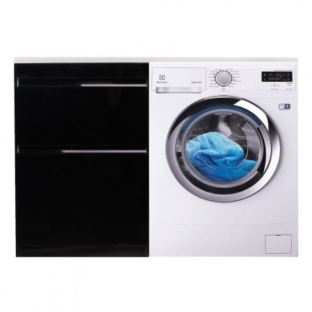 Тумба под раковину Style Line Даймонд 120 glass, Люкс черная, PLUS фото