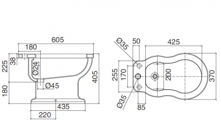 Биде напольное Sbordoni Palladio 7096 фото