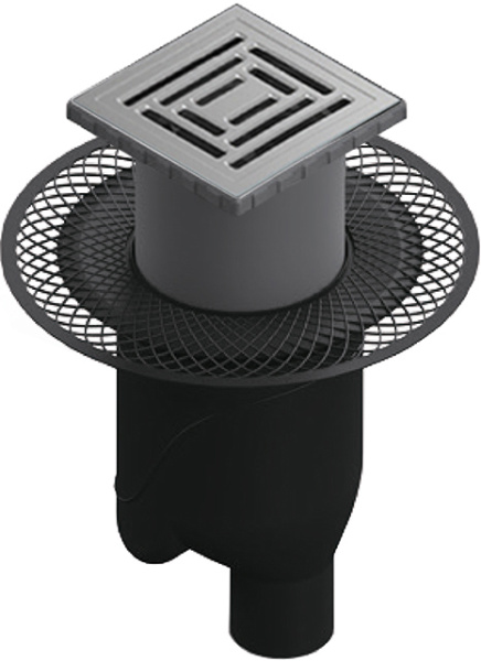 Душевой трап Berges Wasserhaus Platz Uno 090070 15x15 см с вертикальным сифоном фото