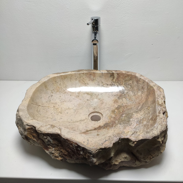 Накладная раковина из мрамора Erozy Cream EM-00874 (55*48*15) фото