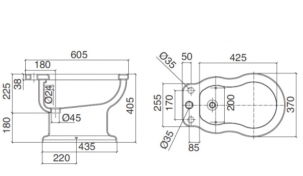 Биде напольное Sbordoni Palladio 7096 фото