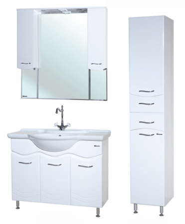 Зеркало-шкаф с подсветкой Bellezza Мари-105 белый фото