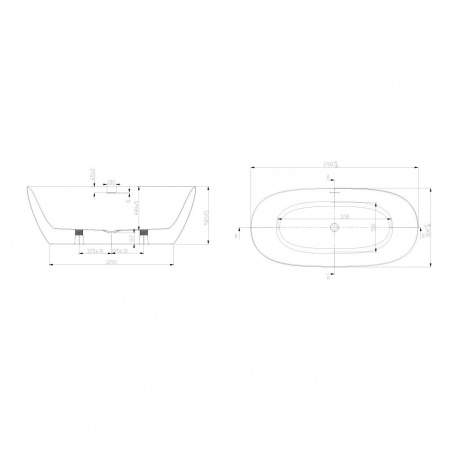 Ванна акриловая Art&Max Genova AM-GEN-1700-800 170х80 фото