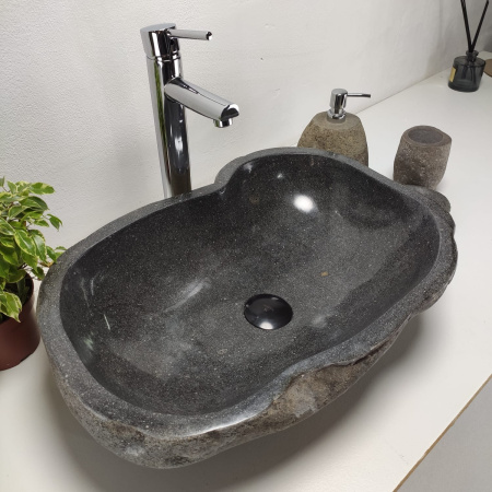 Накладная раковина из речного камня RS0894 (58*40*15) фото