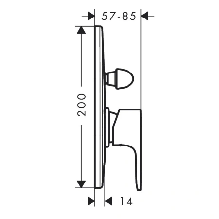 Смеситель для ванны и душа Hansgrohe Rebris E 72459000 хром фото