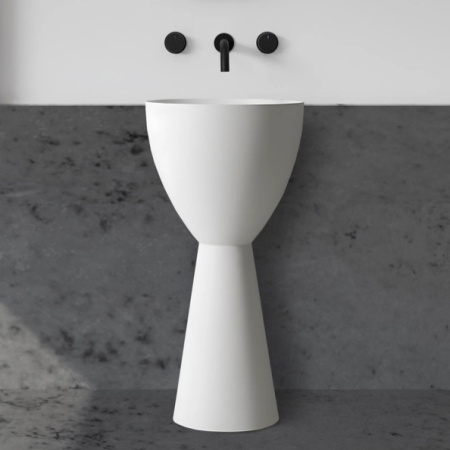 Напольная раковина ABBER Stein AS2507 45x45 белая матовая фото