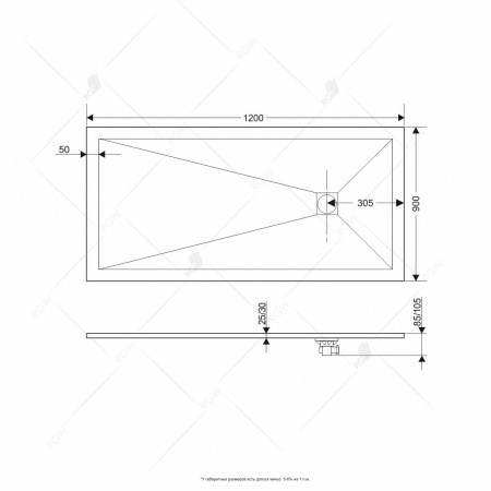 Поддон для душа RGW Stone Tray ST-0129G RGW ST-0129G 90x120 фото