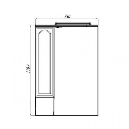 Зеркало-шкаф Акватон Эмилья 1A011202EJ01L фото