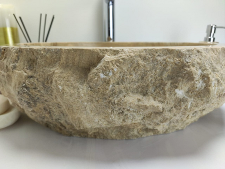 Накладная раковина из оникса Indo Erozy brown EO-00434 фото