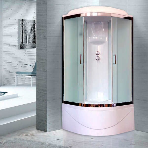 Душевая кабина Royal Bath ВК RB100BK6-WC-CH 100x100 фото