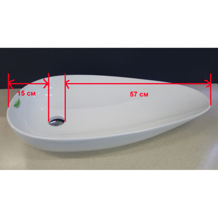 Накладная раковина CeramaLux N 7862 76x42 цвет белый фото