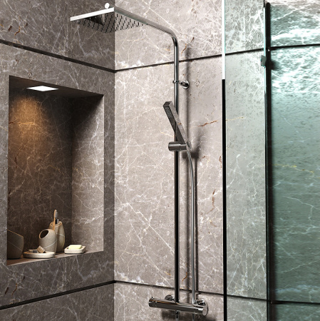 Душевая система Paini Fluxio 43CR689TH2L90P1 Хром фото