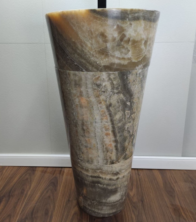 Раковина напольная из оникса Grey ON-01365 (45*45*90) фото