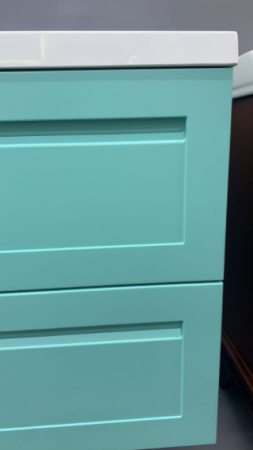 Тумба с раковиной подвесная Art&Max Platino AM-Platino-580-2C-SO-MM 58 см светло-зеленый матовый фото
