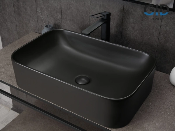 Накладная раковина GID Bm9599 53366 61x38 черная матовая фото