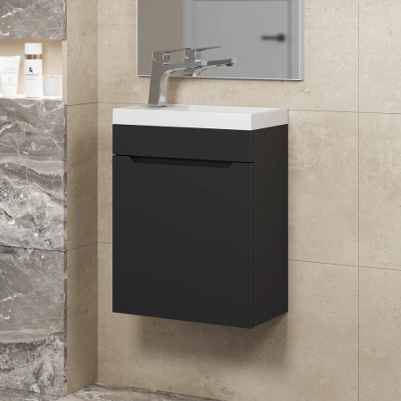 Тумба под раковину Uperwood Tanos 40 TTanos40B черная матовая фото