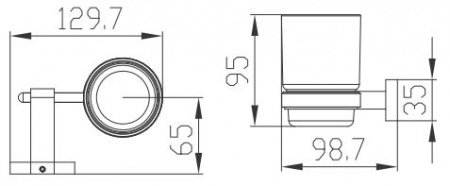 Стакан подвесной Kaiser Gerade KH-2015 фото