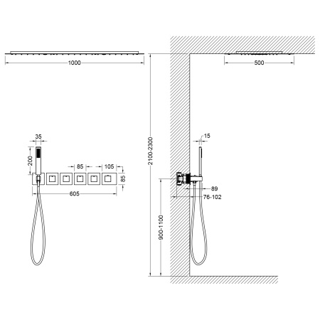 Душевая система скрытого монтажа Timo Petruma SX-5329/17SM золото матовое фото
