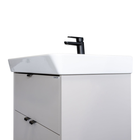 Тумба с раковиной Comforty Селенга-60 00-00022670CF серый шелк фото