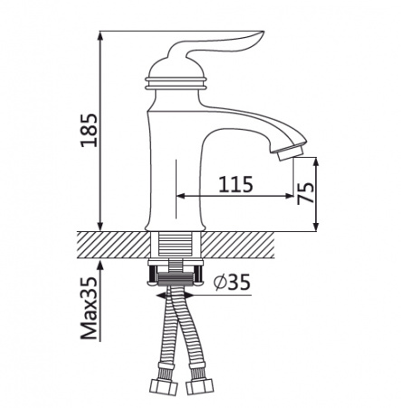Смеситель для раковины Oute T39 T3901 фото