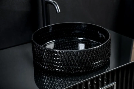 Хрустальная накладная раковина Boheme 817-B 39x39 фото