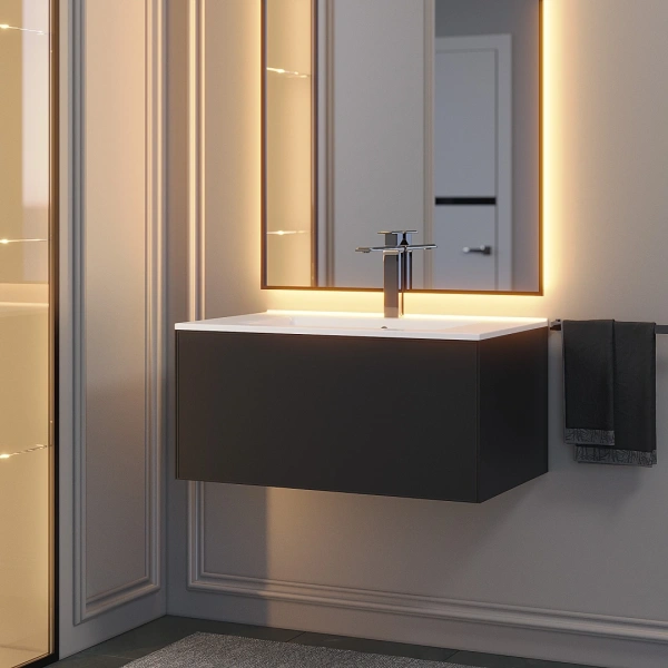 Тумба под раковину Uperwood Parma 75 3930205464 черная фото