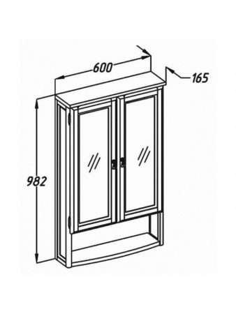Подвесной шкаф Opadiris Клио 60 Z0000014537 слоновая кость фото