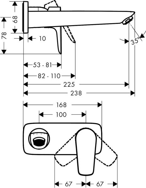 Смеситель для раковины Hansgrohe Talis E 71734990 фото