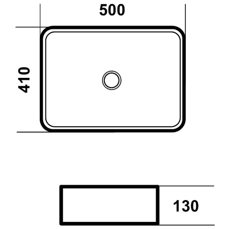 Накладная раковина Grossman Falcon GR-3052 50x41 фото