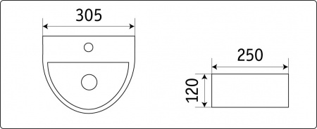 Мини-раковина CeramaLux N 7781 30х25 фото