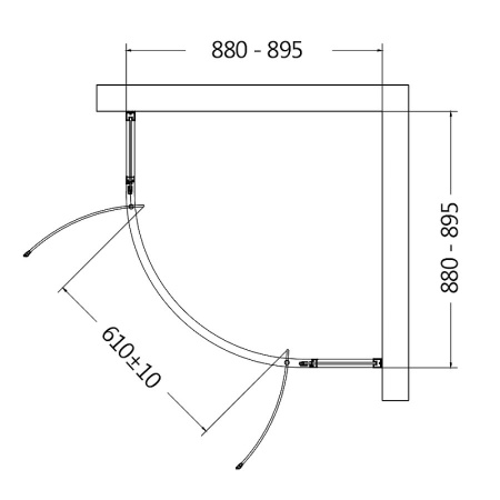 Душевой уголок AQUAme AQM7101-2-9 90x90 черный фото