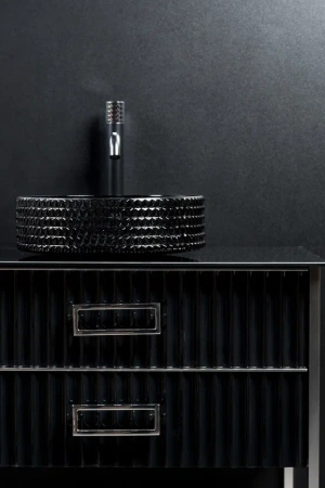 Хрустальная накладная раковина Boheme 817-B 39x39 фото