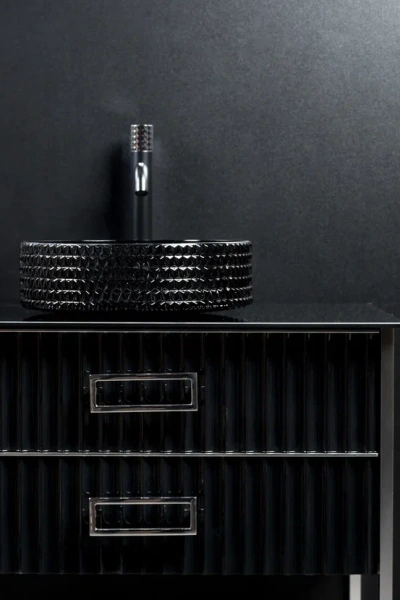 Хрустальная накладная раковина Boheme 817-B 39x39 фото