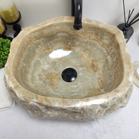 Накладная раковина из оникса Erozy Green EO-00760 (46*36*18см) фото