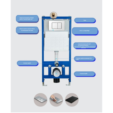 Инсталляция для подвесного унитаза Cerutti SPA CR555 фото