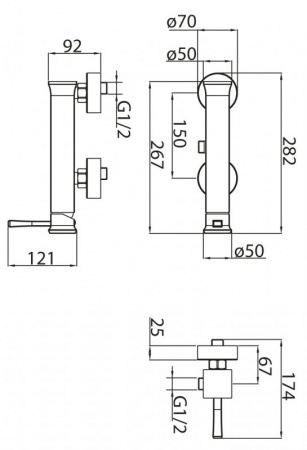 Смеситель для душа BelBagno Mille MIL-ESDM-CRM фото