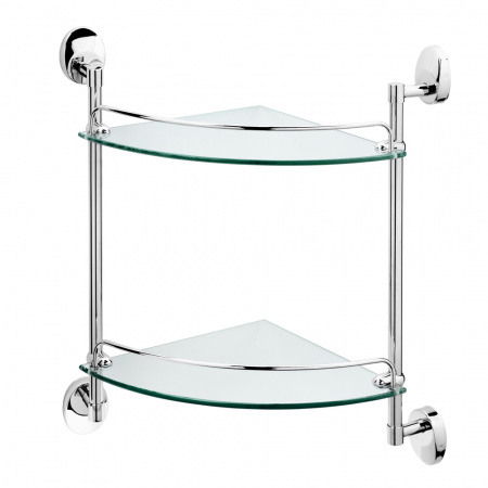 Полка двойная стеклянная угловая Raiber R70100 R70128 фото