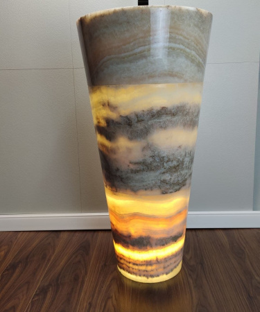 Раковина напольная из оникса Yellow ON-01346 (45*45*90) фото