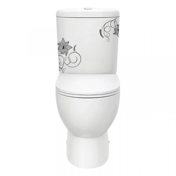 Унитаз-компакт Sanita luxe Art Flora с сиденьем soft close ARTSLCC10040622 фото