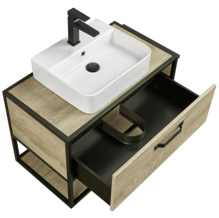 Тумба под раковину Акватон Лофт 80 1A242401LTDU0 дуб эндгрейн фото