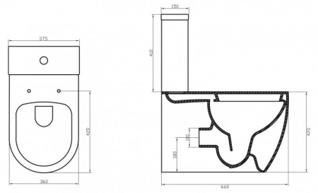 Унитаз напольный с бачком BelBagno Marino BB105CP фото