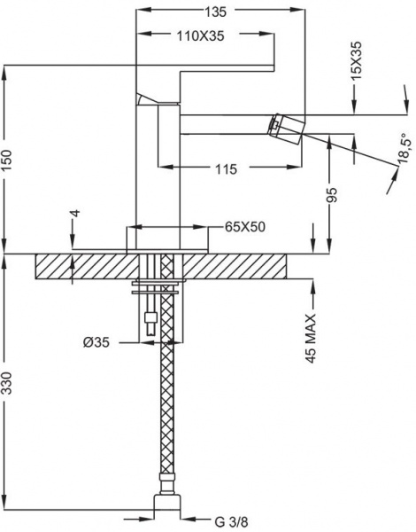 Смеситель для биде Cezares Levico LEVICO-BSM1-01-Cr фото