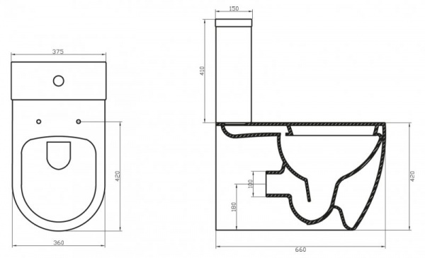 Унитаз напольный с бачком BelBagno Marino BB105CP фото
