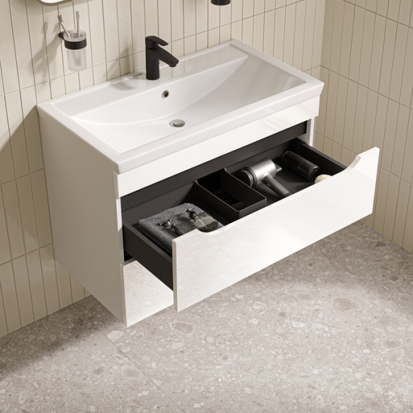 Подвесная тумба с раковиной Iddis Ray RAY80W0i95K 80 см фото