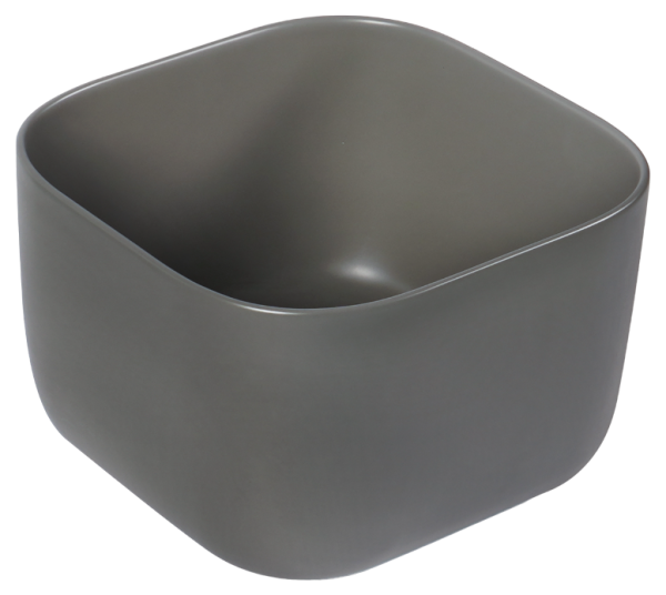 Накладная раковина SantiLine SL-1111MG 36x36 серая матовая фото