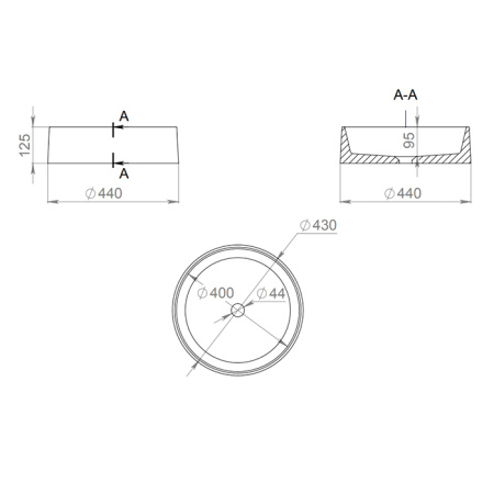 Накладная раковина Salini Gloria 1102201M 44x44 белая матовая фото