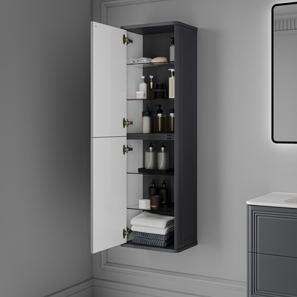 Шкаф-пенал Iddis Oxford Neo OXN40D0i97 темно-серый фото