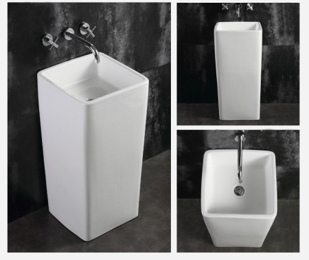 Напольная раковина CeramaLux P7005L 40х40 фото