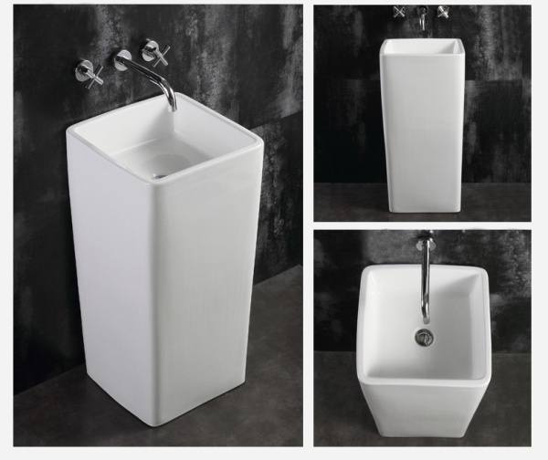 Напольная раковина CeramaLux P7005L 40х40 фото