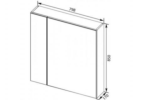 Зеркало-шкаф Aquanet Эвора 80 00182741 фото